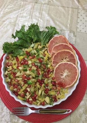 A picture of Furite pasta chaat.