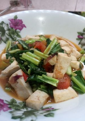 Foto resep Tumis sawi tahu