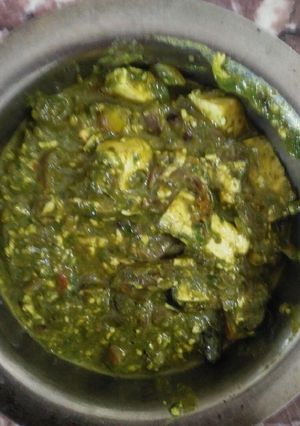 A picture of Palak Paneer.