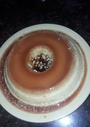 Una foto de Flan casero tradicional