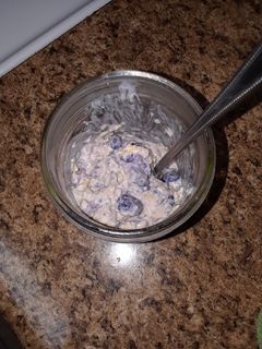 A picture of Blueberry Muffin Overnight Oats.