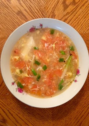 Hình của món Canh trứng cà chua.