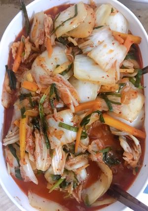 Hình của món Kim chi cải thảo.