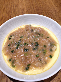 A picture of Steamed Egg with Fried Scallop.