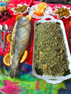 عکسی از دستور ماهی شکم پر با حشوووو