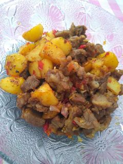Foto resep Balado kentang & daging kambing