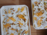 Orange custard pudding