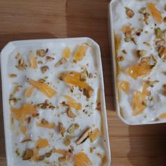 Orange custard pudding A picture of Orange custard pudding.