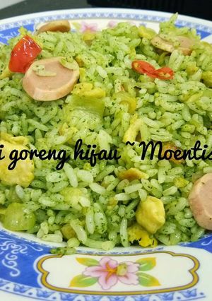 Foto resep Green fried rice / nasi goreng hijau