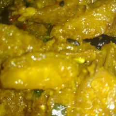 A picture of Teasle gourd mustard sauce stir fry.