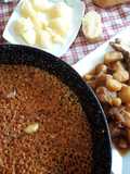 Arroz a banda rossejat with Monkfish