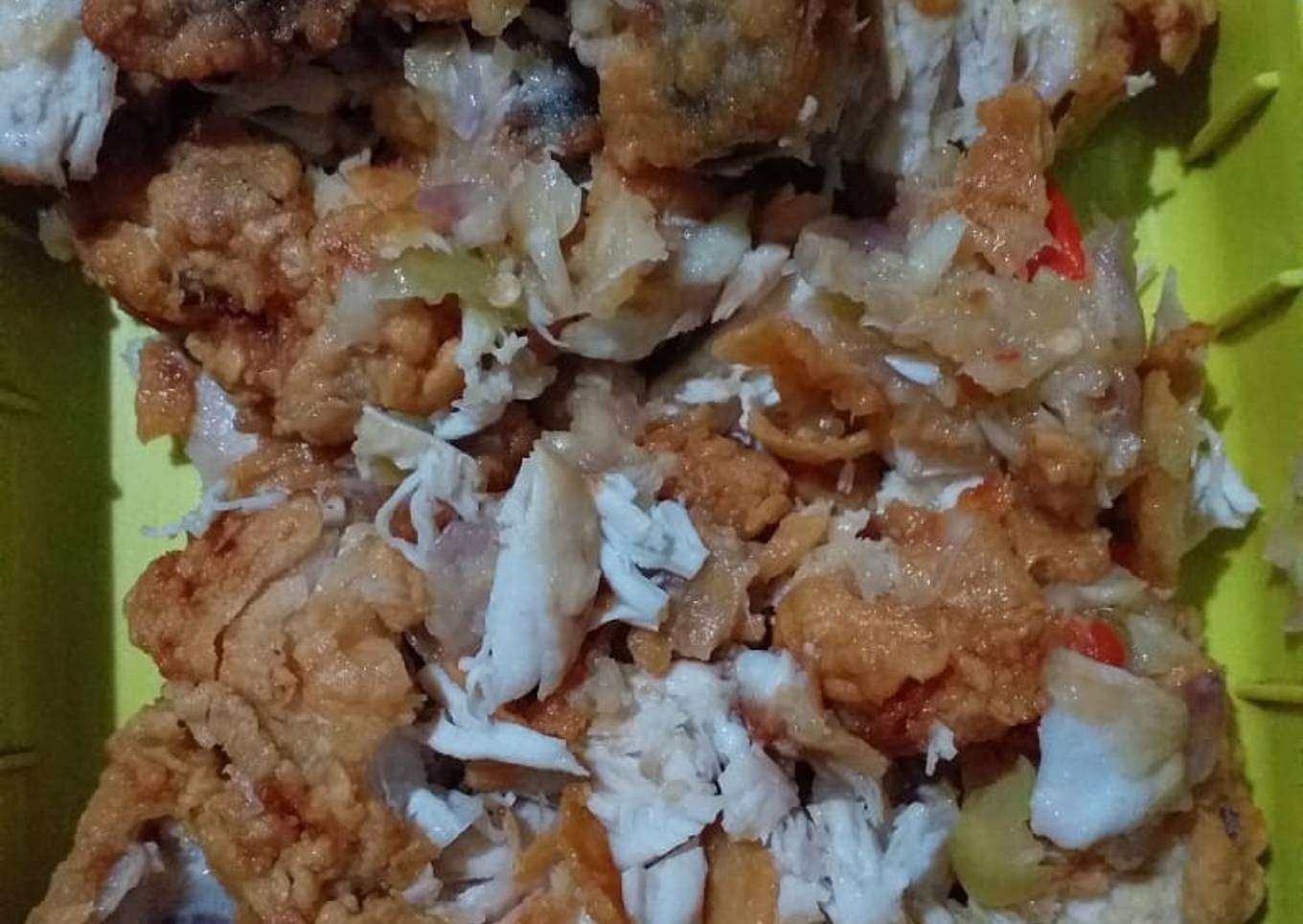 Ayam geprek sederhana