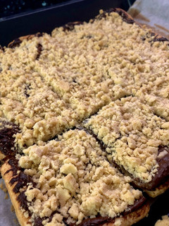Una foto de Torta de miga con chocolate