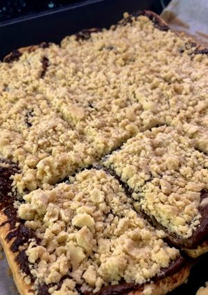 Una foto de Torta de miga con chocolate