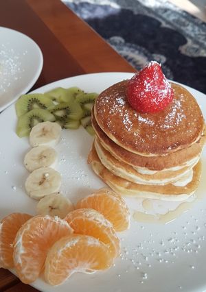 صورة لوصفة بان كيك سهل و سريع