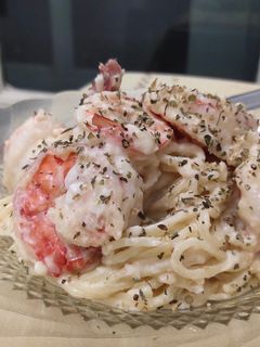 Foto resep Spaghetti Alfredo with Shrimp