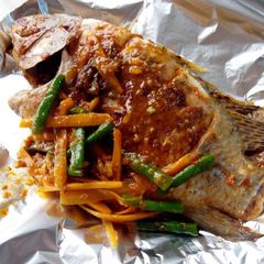 A picture of Spicy veggies tilapia.