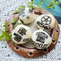 Japanese World Cup Onigiri A picture of Japanese World Cup Onigiri.