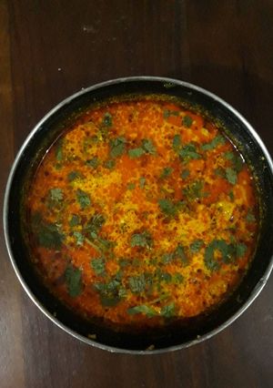 A picture of Rajasthani dahi wale gatte ki sabzi.