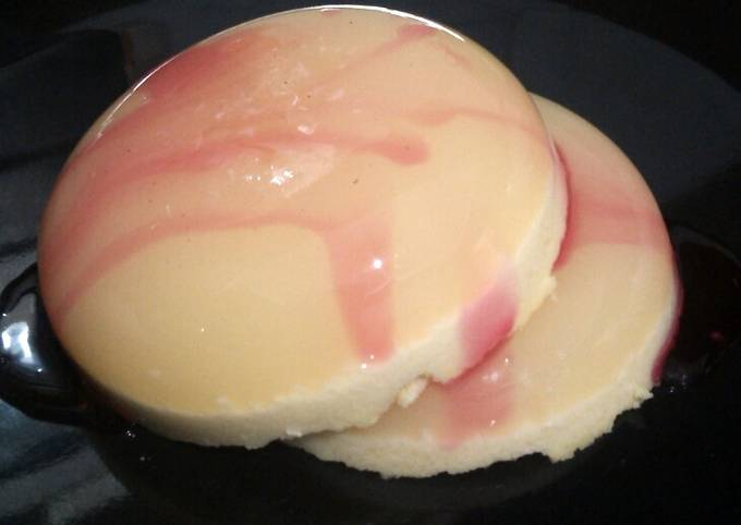 Lychee Juice Jelly Infused with Creamy Coconut Milk or Panna Cotta for kids party :) Recipe