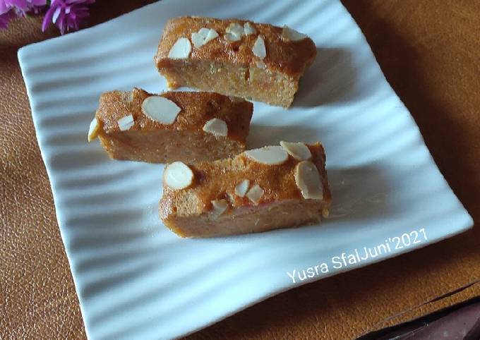 Resep Cake Pisang Almond (Buah Naga) Anti Gagal