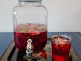 Agua de jamaica con jengibre y naranja