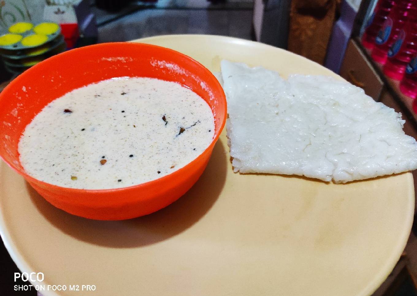 Coconut Chutney with Neer Dosa