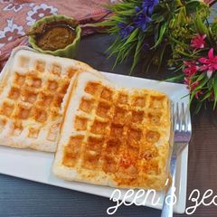 A picture of Egg Dosa Waffles.