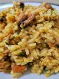 Arroz con zamburiñas en salsa de vieira