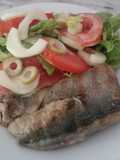 Lomos de Anchoa a la plancha con Ensalada al Yogurt
