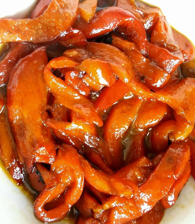 Una foto de Pimientos caramelizados