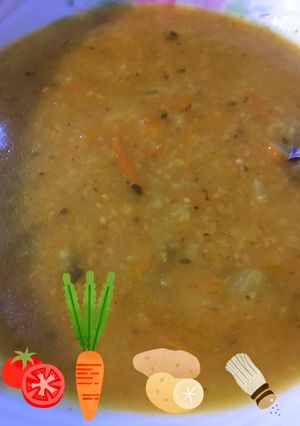عکسی از دستور سوپ گیاهی😋😋🥘🥘🥕🧅🥔