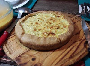 Una foto de Tarta de cebolla y roquefort