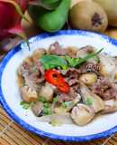 Thịt Bò Xào Nấm Rơm