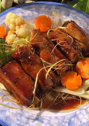 Hình của món #Sườn_non_đútlò_sốtTeriyaki.
