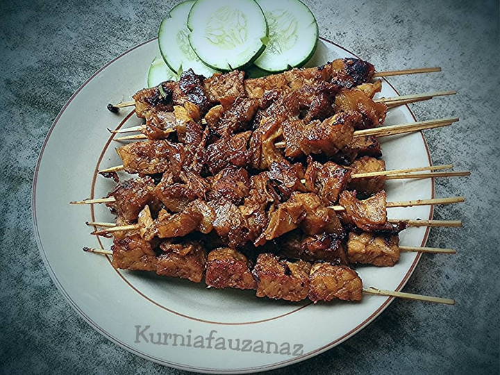 Cara Gampang Menyiapkan Sate sapi kombi tempe, Bikin Ngiler