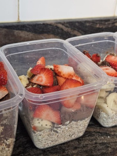 Una foto de Overnight oats (Avena trasnochada)