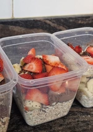 Una foto de Overnight oats (Avena trasnochada)