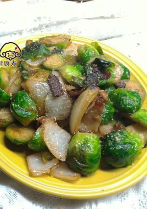培根球芽甘藍 的食譜成品照片