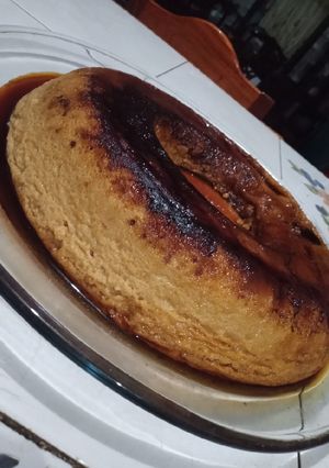 A picture of My Dad's Favorite Dessert: Flan Napolitano.
