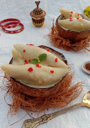 নলেন গুড়ের চন্দ্রপুলি (nalen gurer chandrapuli recipe in Bengali) রেসিপির প্রধান ছবি