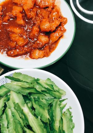 Hình của món Đậu rồng non chấm mắm tép.