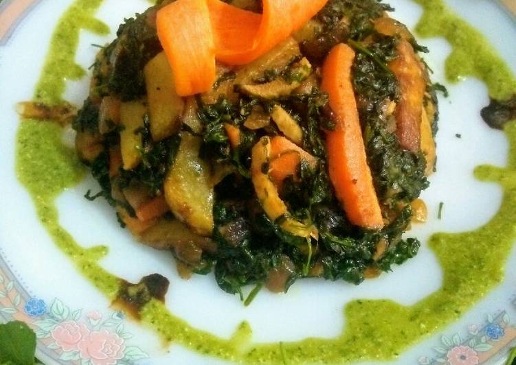 Fenugreek met carrot &amp;potatoes