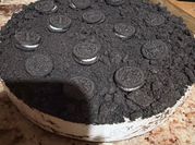 Una foto de tarta oreo sin horno