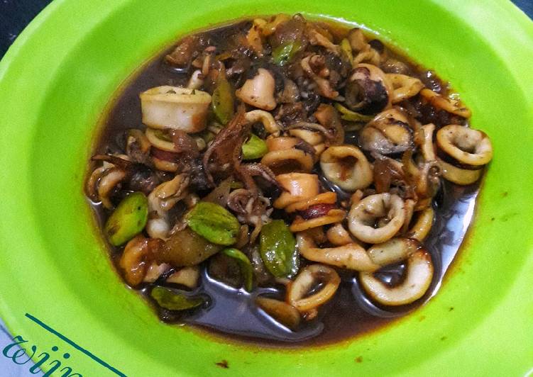 Cara Membuat Tumis cumi petai Anti Gagal