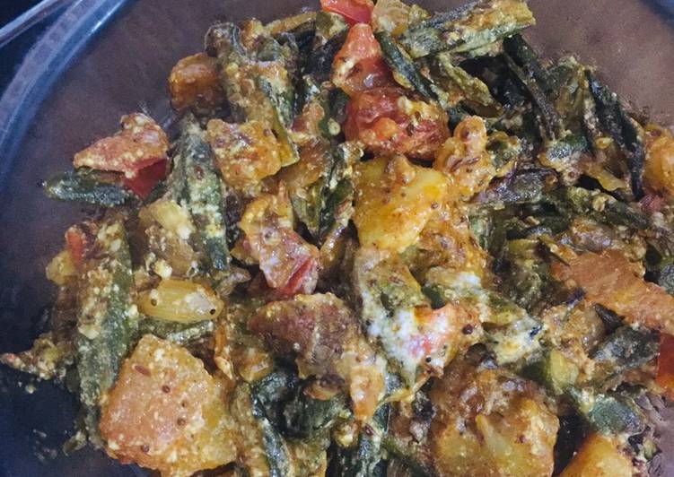Recipe of Quick Okra with Curd
