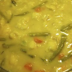 A picture of Chicken Vegetable Stew with Dumplings.