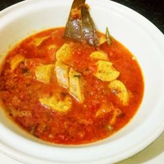 A picture of Gatte ki Sabji.