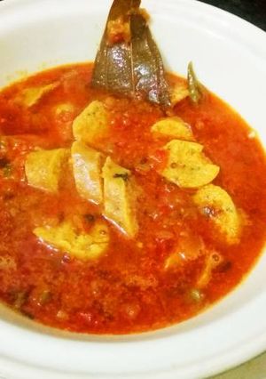 A picture of Gatte ki Sabji.
