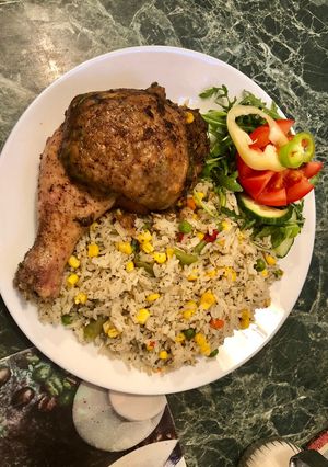 Töltött csirkecomb zöldséges rizzsel 🤗👌🍗🍽 recept fotója